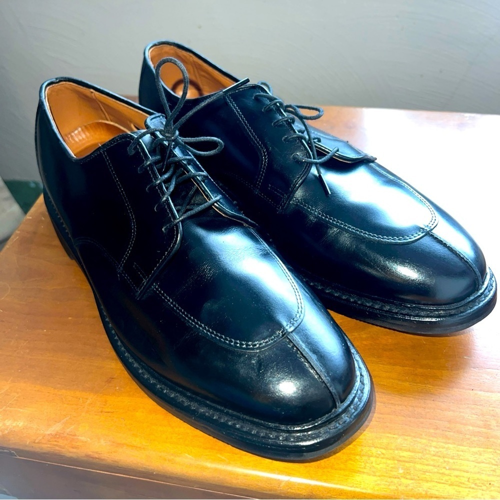 Allen Edmonds Ashton Black Shell leather Split Toe Derby Dress Shoes Sz 10D